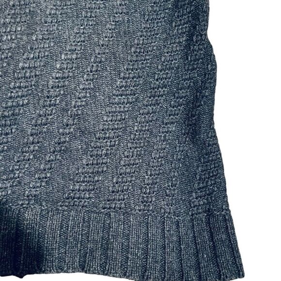 Giorgio Armani A/X Blue Grey Zip neck Collared Chunky Sweater Size Medium - Picture 6 of 6